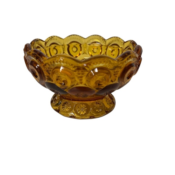 LE Smith Moon & Star Amber 2 piece Fairy Lamp candle holder excellent condition - Picture 4 of 9